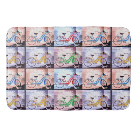 Key West Bicycle Muster Badematte (Vorderseite)