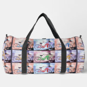 Key West Bicycle Muster Druck Schneiden Nähtasche Duffle Bag (Vorderseite)