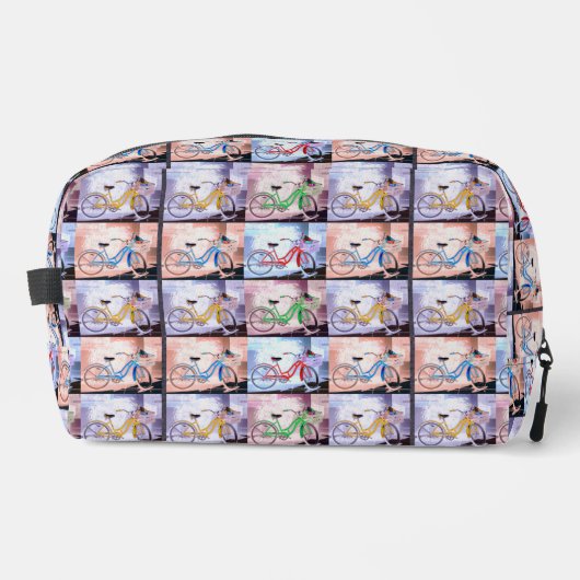 Key West Bicycle Muster Druck Schneiden Nähtasche Waschbeutel (Vorderseite)