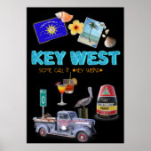 Key West Collage Poster (Vorne)