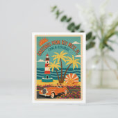 Key West FL Conch Republik Retro Postkarte (Stehend Vorderseite)