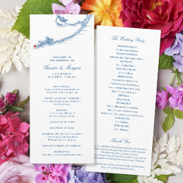 Key West FL Map Elegant Navy Blue Wedding Programm