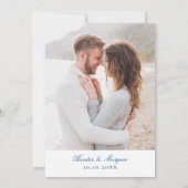 Key West FL Map Elegant Navy Blue Wedding Save The Date (Rückseite)