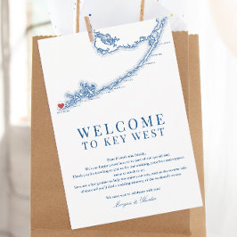 Key West FL Navy Blue Wedding Willkommensreise Dankeskarte