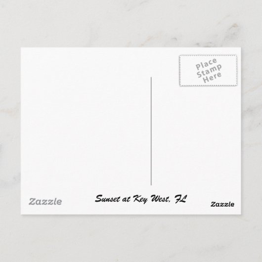 Key West, FL Postkarte (Rückseite)