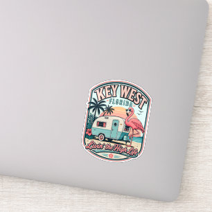 Key West Flamingo Camper Florida Keys  Aufkleber