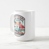Key West Flamingo Camper Florida Keys Lebensstil Kaffeetasse (Vorderseite Links)