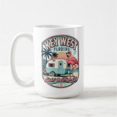 Key West Flamingo Camper Florida Keys Lebensstil Kaffeetasse (Links)