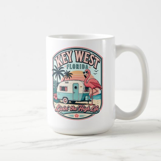 Key West Flamingo Camper Florida Keys Lebensstil Kaffeetasse (Rechts)