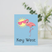 Key West Flamingo Postkarte (Stehend Vorderseite)