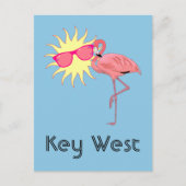 Key West Flamingo Postkarte (Vorderseite)