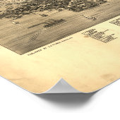 Key West Florida 1884 Panoramakarte Poster (Ecke)