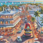 Key West Florida 3 Inch Vinyl Sticker (Vorderseite)