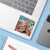 Key West Florida 3 Inch Vinyl Sticker (Laptop mit iPhone)