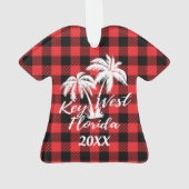 Key West Florida Beach Palmen Personalisiert Ornament (Rückseite)
