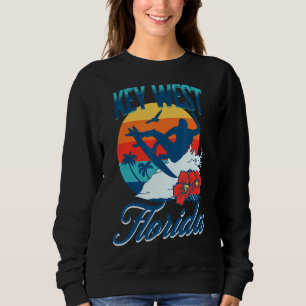Key West Florida Beach Surfing Sommerurlaub Sweatshirt