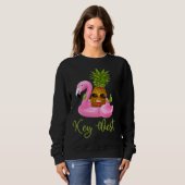 Key West Florida Beach Tropical Flamingo Pineappl Sweatshirt (Vorne ganz)