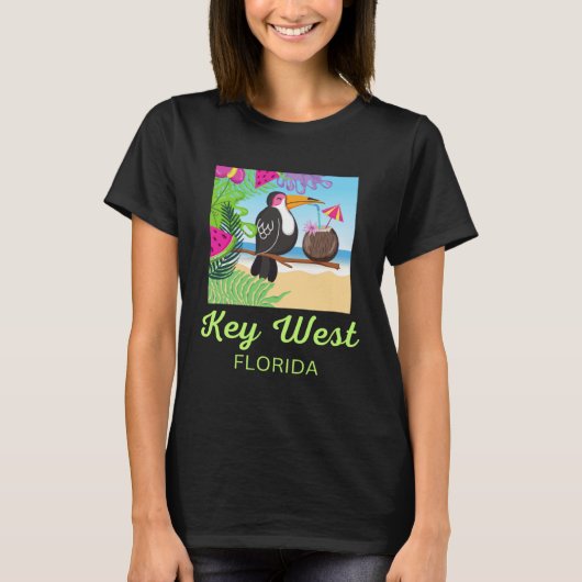 Key West Florida Beach Vacation Toucan Trip Matchi T-Shirt (Vorderseite)