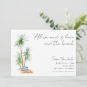 Key West Florida Beach Wedding Foto Save The Date (Stehend Vorderseite)