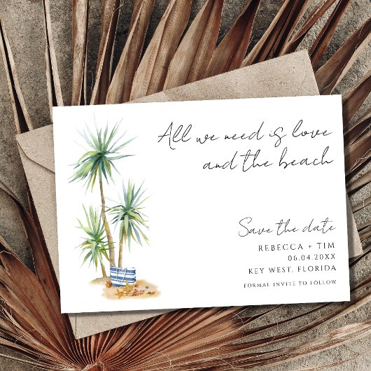 Key West Florida Beach Wedding Foto Save The Date