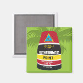 Key West Florida berühmter südlichster Punkt Marke Magnet (Vorderseite/Rückseite)