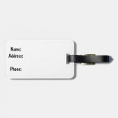 Key West Florida blaue schwarze Palmen Gepäckanhänger (Rückseite horizontal)