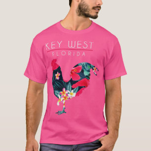 Key West Florida Blume Hibiskus Hühnerfleisch Love T-Shirt
