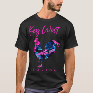 Key West Florida Blume Hibiskus Hühnerfleisch Love T-Shirt