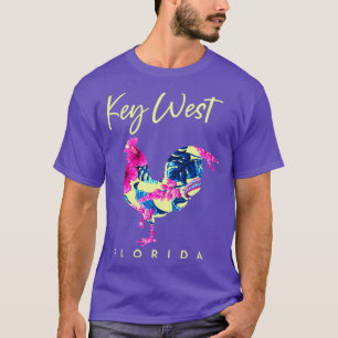 Key West Florida Blume Hibiskus Hühnerfleisch Love T-Shirt