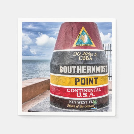 Key West Florida Cocktail Napkins Serviette (Vorderseite)