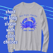 Key West Florida farbenfroher Ozean Blauer Krebs T-Shirt