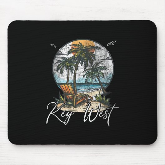 Key West Florida Fl Palmen  Mousepad (Vorne)
