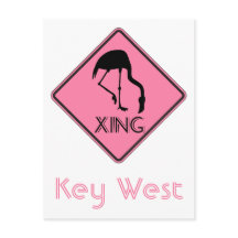 Key West Florida Flamingo Crossing Sign