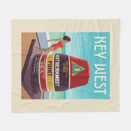 Key West | Florida Fleecedecke (Vorderseite (Horizontal))