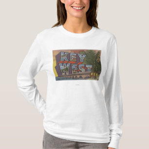 Key West, Florida - große Buchstabe-Szenen T-Shirt