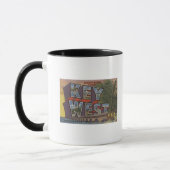 Key West, Florida - Große Buchstabenszenen Tasse (Links)