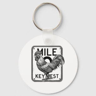 Key West Florida Hahn Retro Meile 0 Hahn Meile Schlüsselanhänger