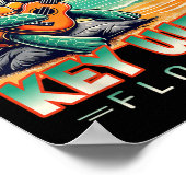 Key West Florida Hemd Schildkröte Tropischer Stran Poster (Ecke)