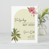 Key West Florida Hochzeit in Urlaubsort Save The Date (Stehend Vorderseite)