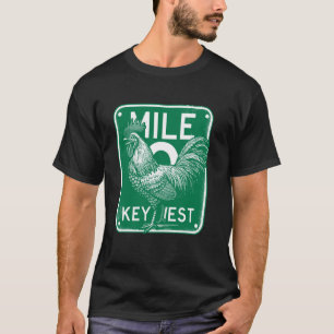 Key West Florida Hühner Retro Meile 0 Rooster Meil T-Shirt