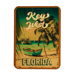Key West Florida Insel Urlaub Souvenirs Vintage Magnet