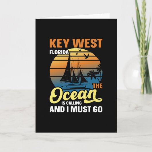 Key West florida ist der Ozean und muss es. Karte (Vorderseite)