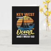 Key West florida ist der Ozean und muss es. Karte (Gelbe Blume)