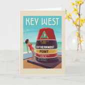 Key West | Florida Karte (Gelbe Blume)