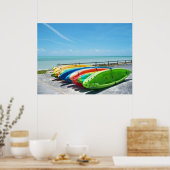 Key West Florida Kayaks Farben Ocean Beach Poster (Küche)