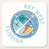 Key West - Florida Keys Rechteckiger Pappuntersetzer (Vorderseite)