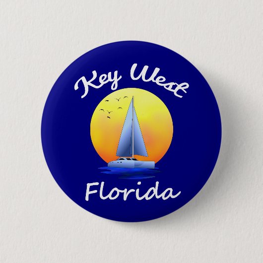 Key West Florida Keys Segeln Button (Vorderseite)