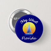 Key West Florida Keys Segeln Button (Vorne & Hinten)