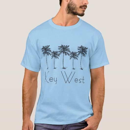 Key West Florida Kokospalmen T-Shirt (Vorderseite)