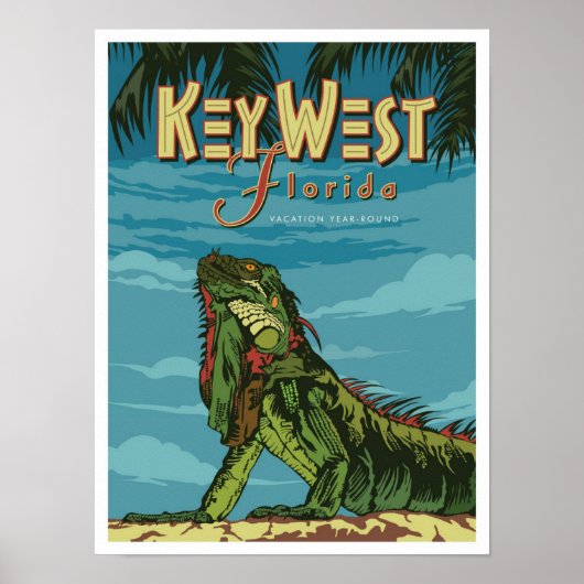 Key West Florida Kunst, Dichtung und Musik Poster (Vorne)